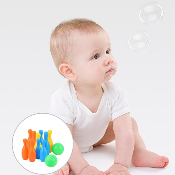 Milisten 1 Set Bowling Game Toy Assorted Color Improve Hand Eye Coordination Indoor Play