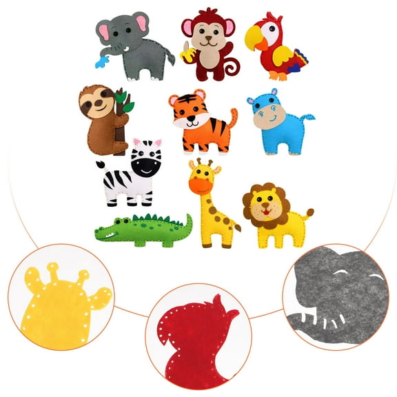 Milisten Felt Craft Kit for Adults, 1 Set Assorted Color Sewing Toys for Creative Crafting