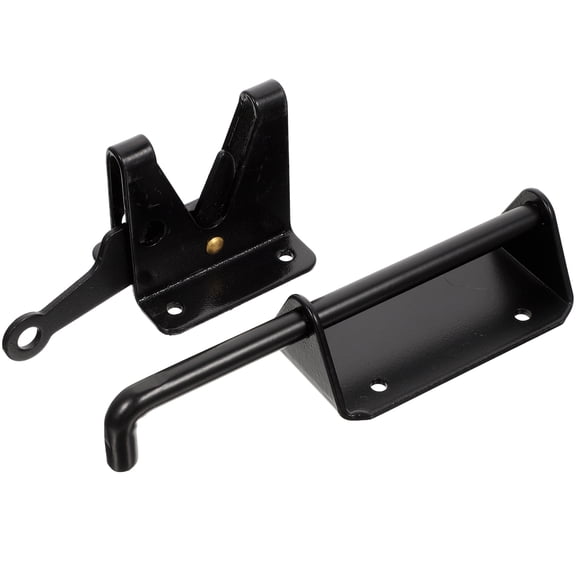 Milisten Automatic Locking Steel Gate Latch Black for Wood Fences Easy Install