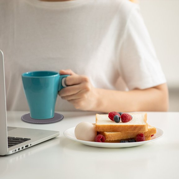 Milisten 1 Set Drinks Coasters Round Coaster PVC Heat Resistant for Living Room