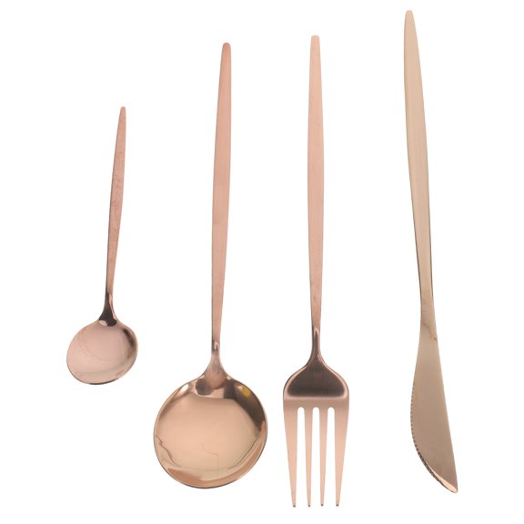 Milisten 1 Set Heavy Silverware Set Ergonomic Design Stainless Steel For Kitchen Family Gatherings