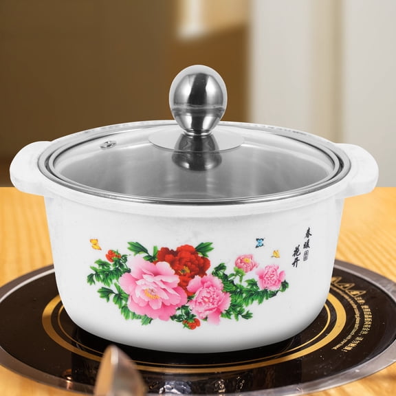 Milisten 1 Set Soup Pot with Lid Lightweight Cookware Ideal for Single-Person Dining and Small Meals