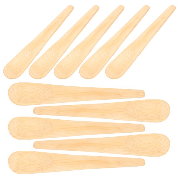 Milisten Wooden Coffee Mixing Spoons Khaki 10Pcs 3.9x0.7In