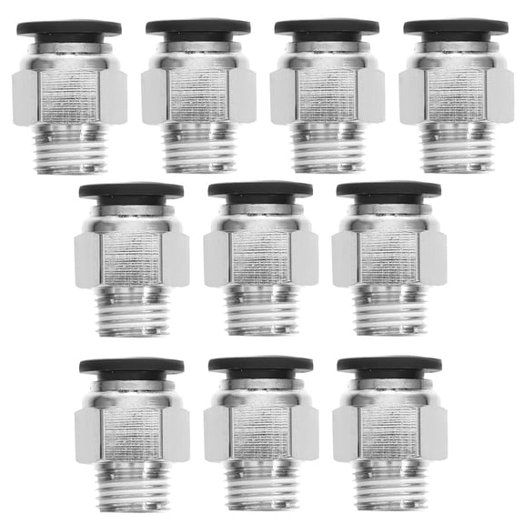 Milisten 10-Pack Pneumatic Straight Connectors 1/4 Inch Push-to-Connect Fittings for Air Compressor Tubing