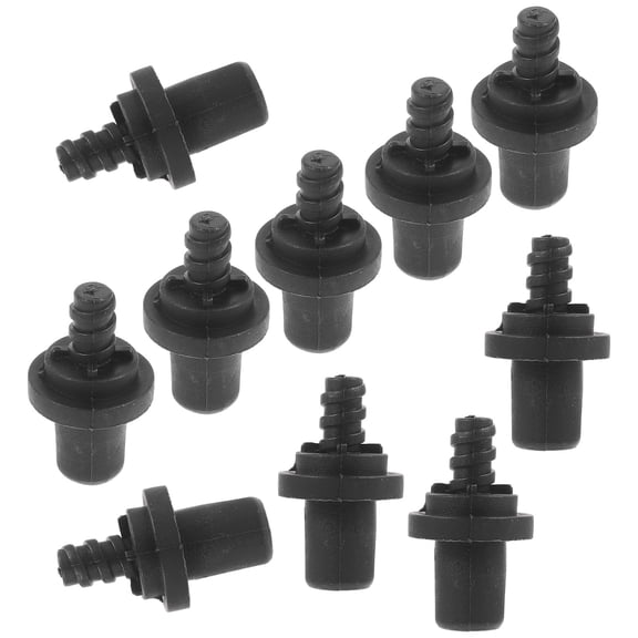 Milisten 10Pcs Black Toilet Brush Pole Attachment Spiral Connector for Secure Handle Connection