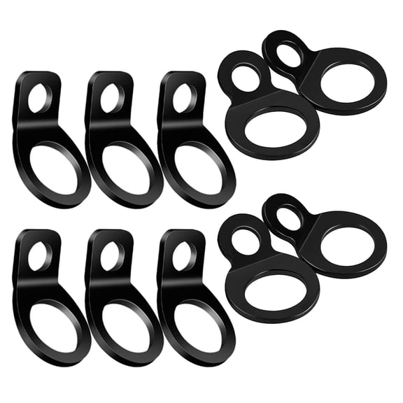 Milisten  10 Pcs Tie down Rings Hooks for Trailer Hanging Stainless Black