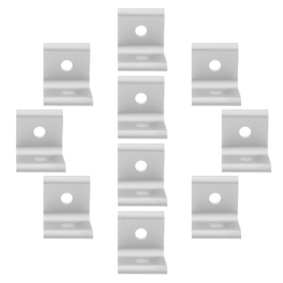 Milisten L Shaped inside Corner Bracket Aluminum 2 Hole 10 Sets for Cabinets