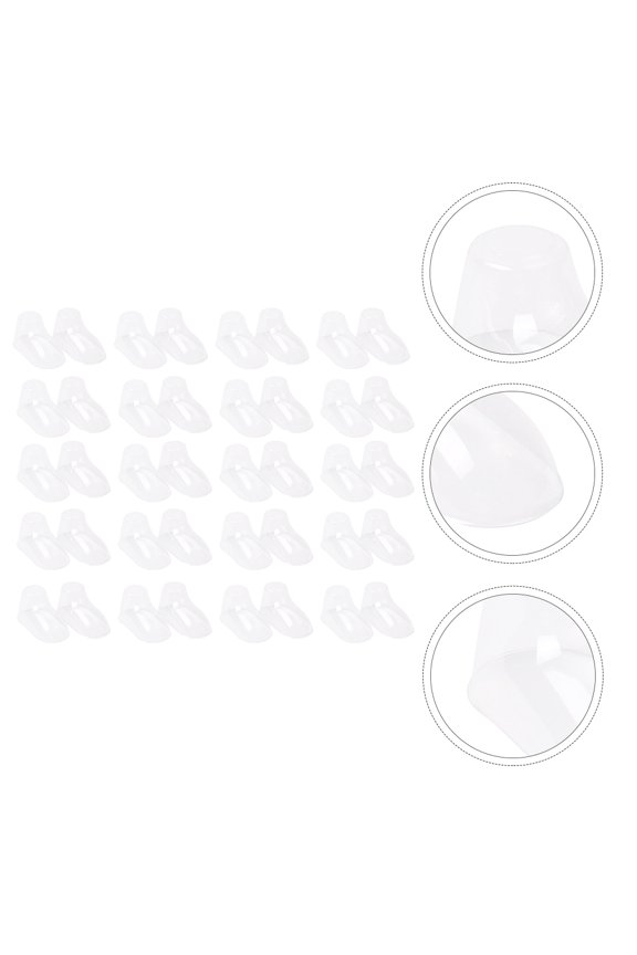 100Pack PVC Sock Holder Mannequin for Socks Shoe Display Stand for Families