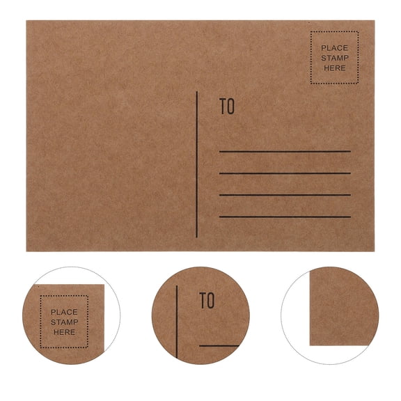 Milisten 100Pcs Bulk Postcard Cardstock for Mailing with Versatile Writable Surface Light Brown