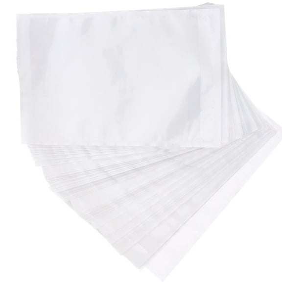 Milisten 100Pcs Clear PE Shipping Label Pouch for Shippers Waterproof 7.07X4.72X0.20in