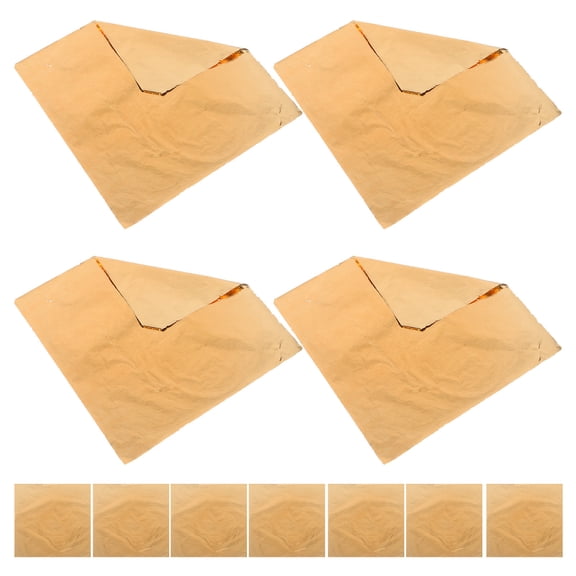 Milisten 100Pcs Copper Color Imitation Plated Silver Foil Sheets Metal Material for Framing and Furniture Decor
