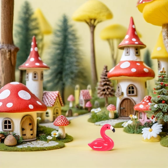 Milisten Set of 100 Mini Resin Flamingo Figurines for Decor and Office Decoration Accents