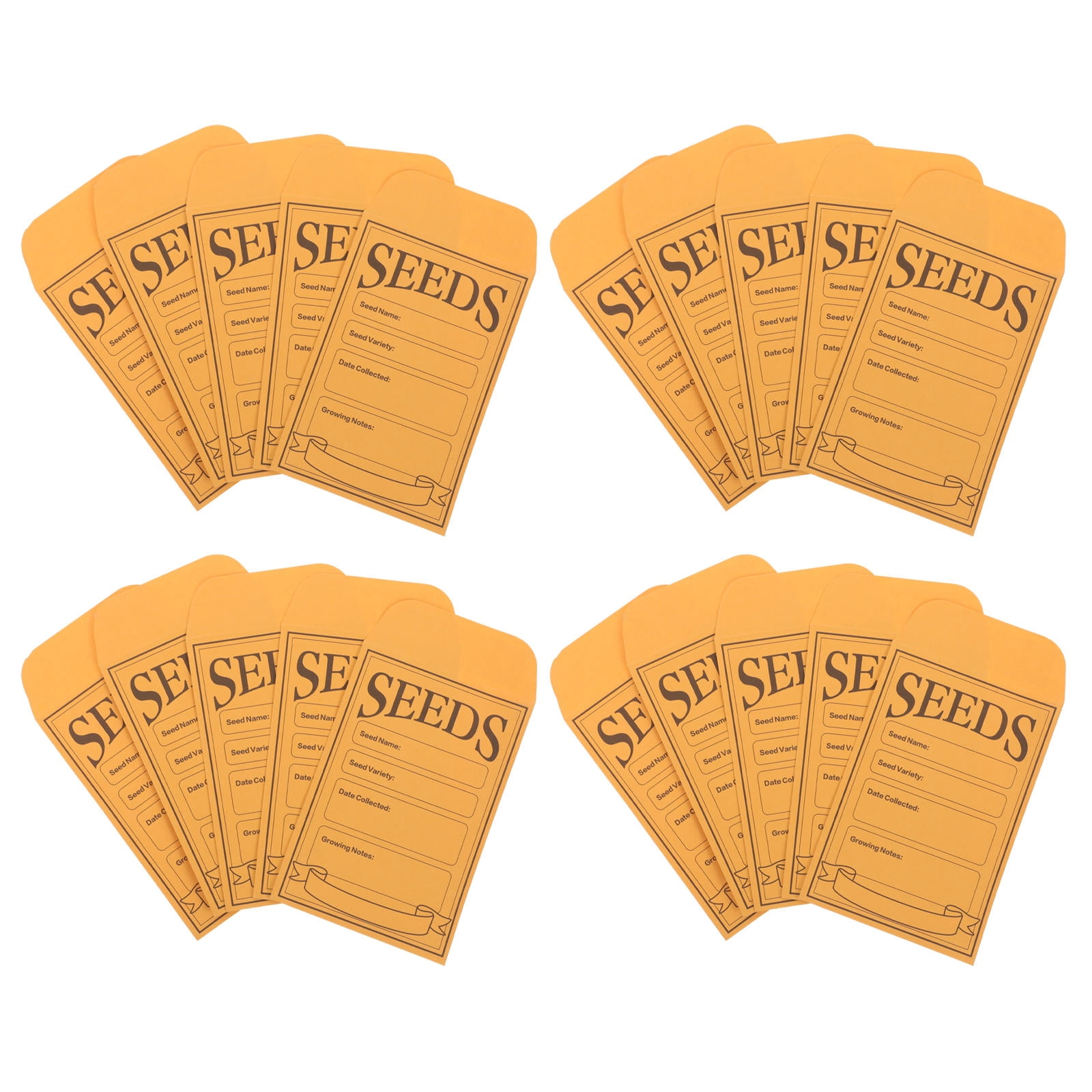 Milisten 100Pcs Orange Paper Envelopes for Small Envelopes and Letter ...