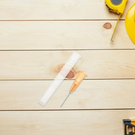 Milisten 100Pcs Orange Stainless Steel Blunt Tip Needle For Industrial Liquid Dispenser Laboratory Work 1.2x0.3x0.3in