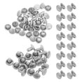 Milisten 100Sets Decorative Metal Snap Buttons Plated Silver Rivet ...