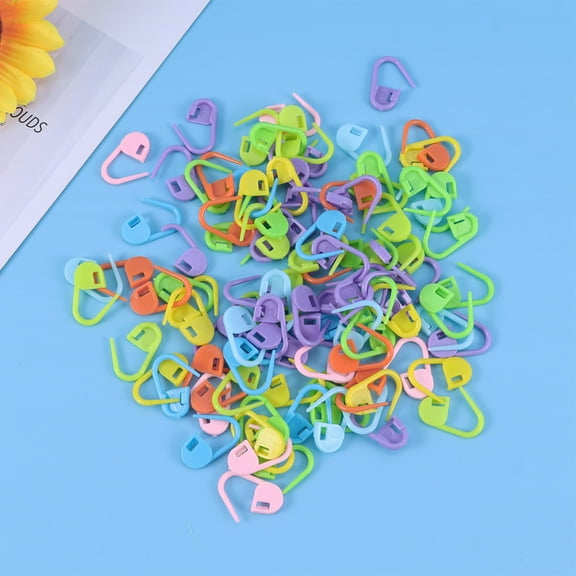 Milisten Locking Stitch Markers for Knitting Durable Assorted Color 100Pcs