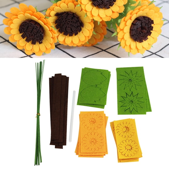 Milisten 10Pcs Non Woven Bouquets Cut Free Fabrics Assorted Colors for Cloth Craft Projects
