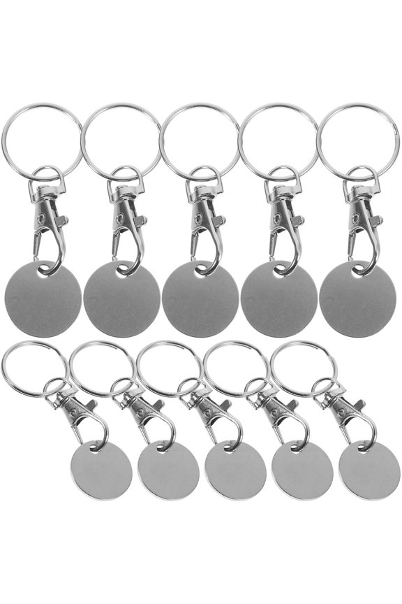 10Pack Elegant Trolley Token Tool for Shopping Carts 3x1in