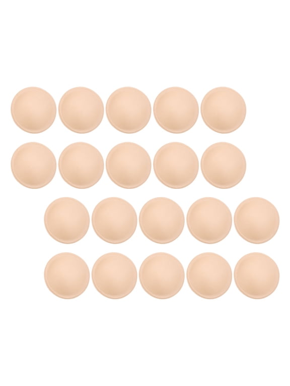 10Pairs Round Soft Removable Bra Pads for Swimwear and Sports Bras Beige Comfortable Inserts
