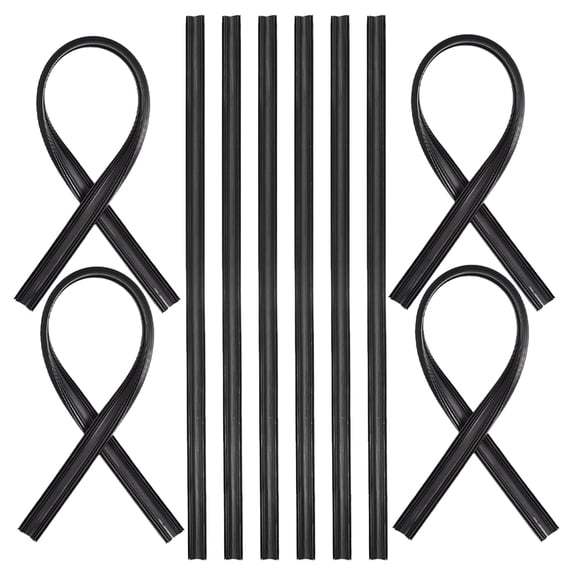 Milisten Car Windshield Wiper Refill Inserts Black Rubber Easy Installation 10Pcs