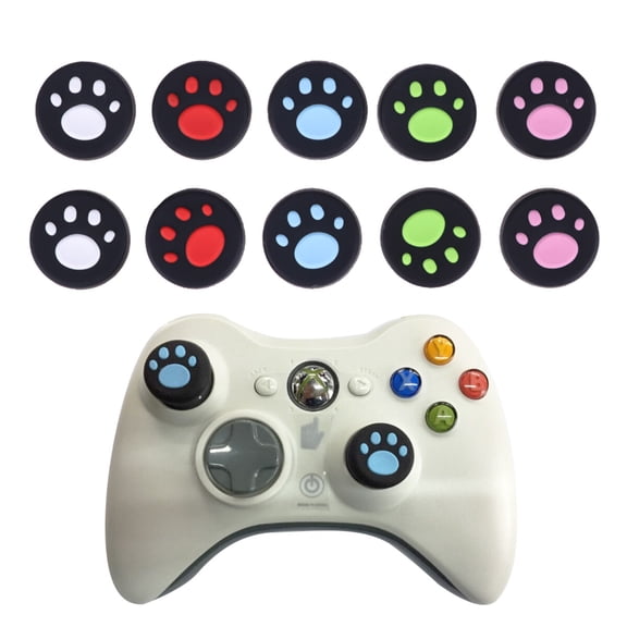 Milisten 10Pcs Cat Paw Claw Silicone Rocker Protection Sleeve for Switch Controller Gaming Non Slip Comfort Gameplay