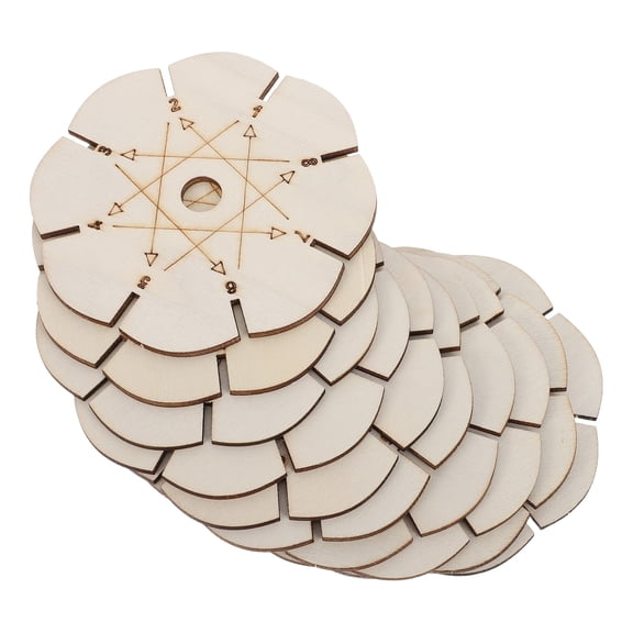 Milisten 10Pcs Durable Khaki Wooden Braiding Board for Jewelry Crafting and Easy Multistrand Bracelet Patterns