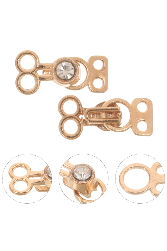 10Pcs Golden Metal Purse Snap Buckles Versatile Decorative Closure Buttons