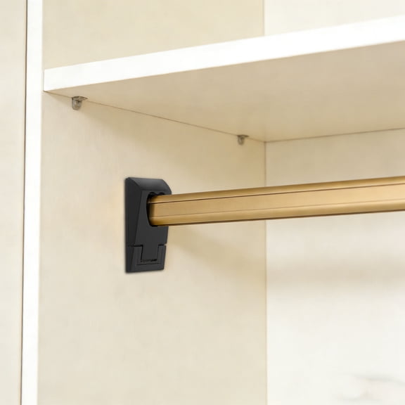 Milisten Heart Shaped Closet Clothes Rod Support Bracket in Black for Home