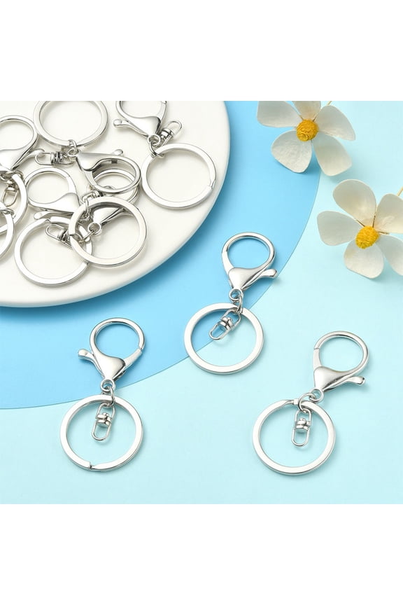 10-Pack Metal Keychain Hooks Key for Adults, Ideal for Carrying Keys, Decorations, and Accessories