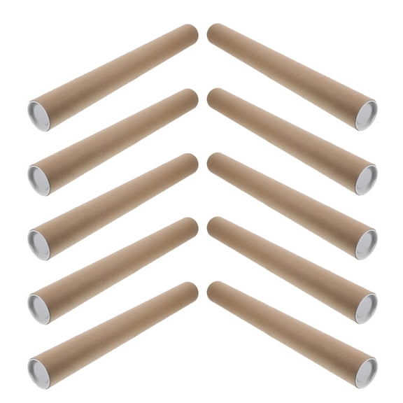 Milisten 10Pcs Kraft Paper Mailing Tubes for Posters Sturdy Round Design for Safe Storage
