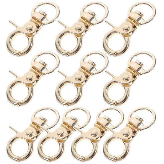 Milisten 10Pcs Sturdy Golden Zinc Alloy Birdcage Locks for Parrot Door Safety and Escape Prevention