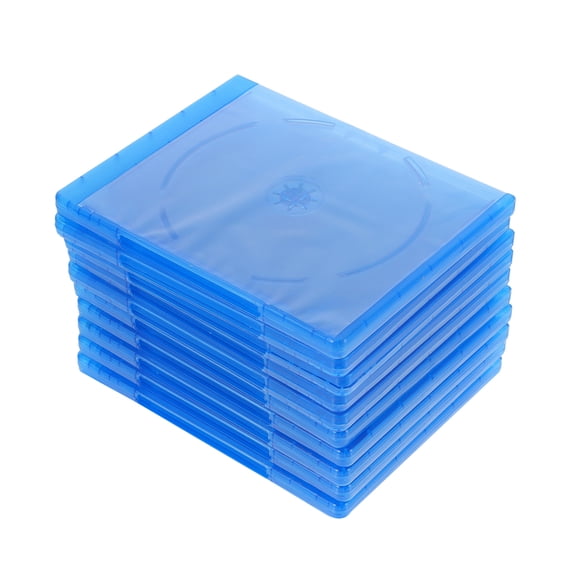 Milisten 10Pcs Translucent Dvd Storage Box Sky-Blue Plastic View Contents Without Opening