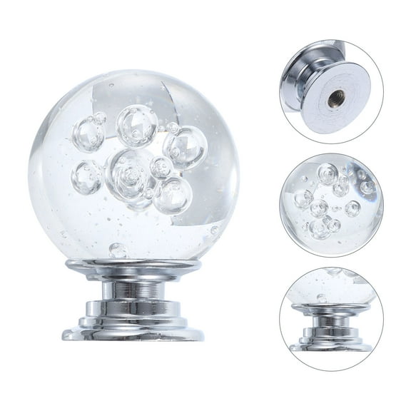 Milisten 10Pcs - Transparent Crystal Cabinet Knob for Home Renovation in 1.6*1.2*1.2in