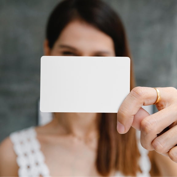 Milisten 10Pcs White Blank Plastic Cards Paintable Membership Card for Work and Crafts