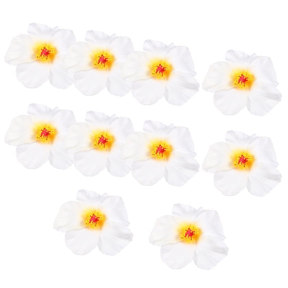 Milisten 10pcs Hibiscus Flowers Decoration Artificial Flower EVA Photography Prop for Party Supplies