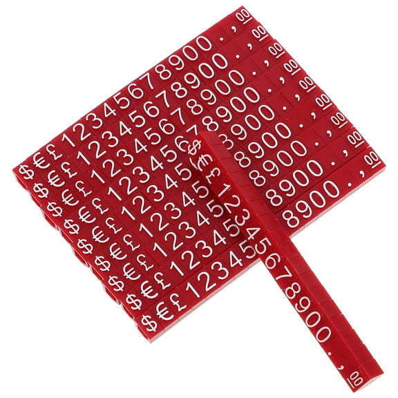 Milisten 10Sets Price Display Cube Blocks for Retail Use with Clear Number Tags for Efficient Price Presentation