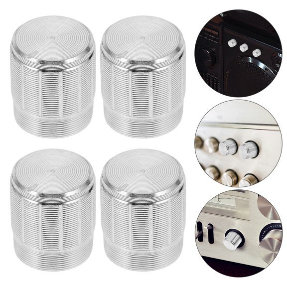 Milisten 10pcs Guitar Control Knobs Aluminium Alloy Silver Precision Adjustment for Musicians