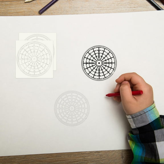 Milisten 12 Pcs Mandala Painting Template Gift Making Stencils 15.00X15.00X0.10CM