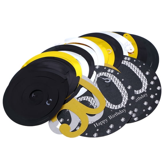 Milisten 12Pcs Birthday Party Accessory Bundle Hanging Swirls Assorted Color PVC Material