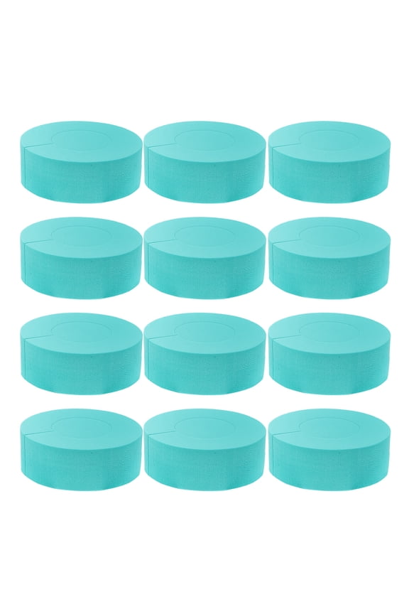 C-Shaped Blue Sponge Rings for Safe Heat-Free Hair Styling 12Pcs