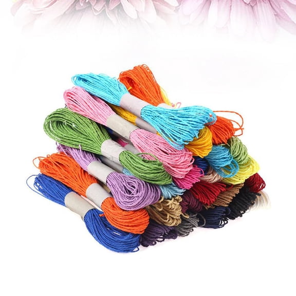 Milisten 12Pcs Durable Paper String Assorted Color Twine for Ribbon Bows and Wrapping