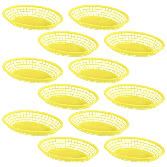 Milisten Boat-Shaped Fruit Baskets Yellow 12Pcs