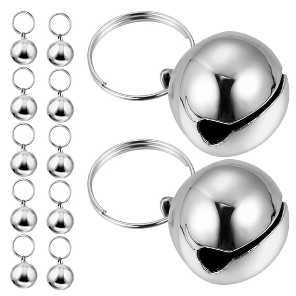Milisten 12Pcs Small Silver Dog Collar Bell with Clear Sound for Outdoor Pets