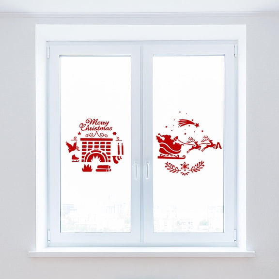 Milisten 12Pcs Practical Christmas Drawing Stencils with Santa and Tree Patterns for Wall Decoration