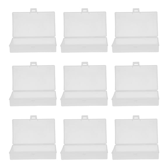 Milisten Transparent PP Small Containers with Hinged Lid for Home 12Pcs