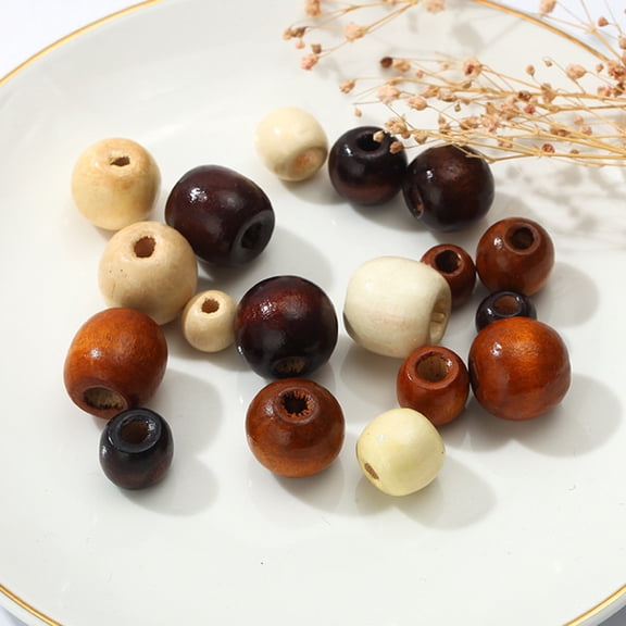 Milisten Spacer Beads Wooden Beads Dark Brown 150Pcs