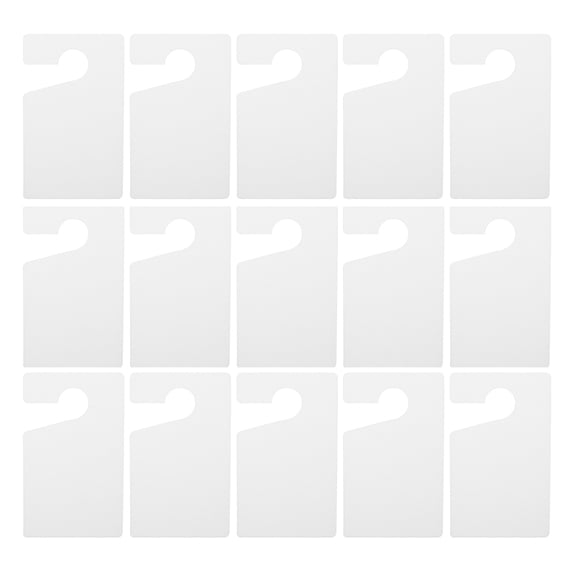 Milisten 15Pcs Blank White Parking Pass Hang Tags Weather Resistant Car Rearview Mirror Permit Holders