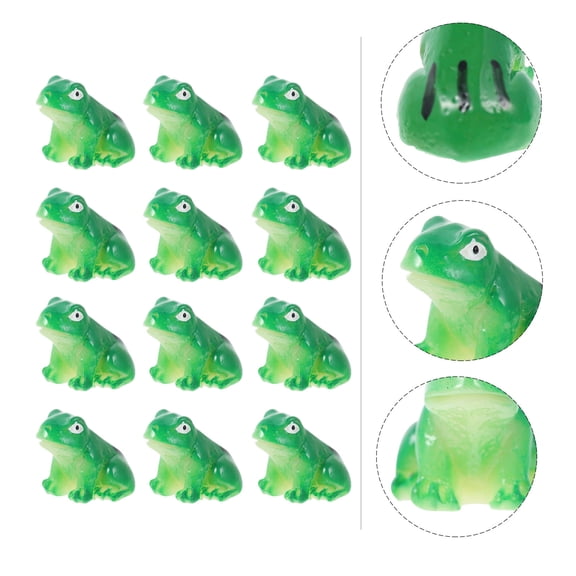 Milisten Set of 15 Green Resin Hanging Frog Decorations for Outdoor Garden, Patio, Yard Ornaments