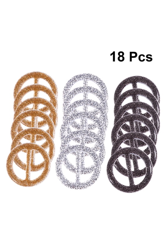 18pcs T-shirt Clips Resin Round Shirt Tightener Clip Women Silver Fashion Accessory