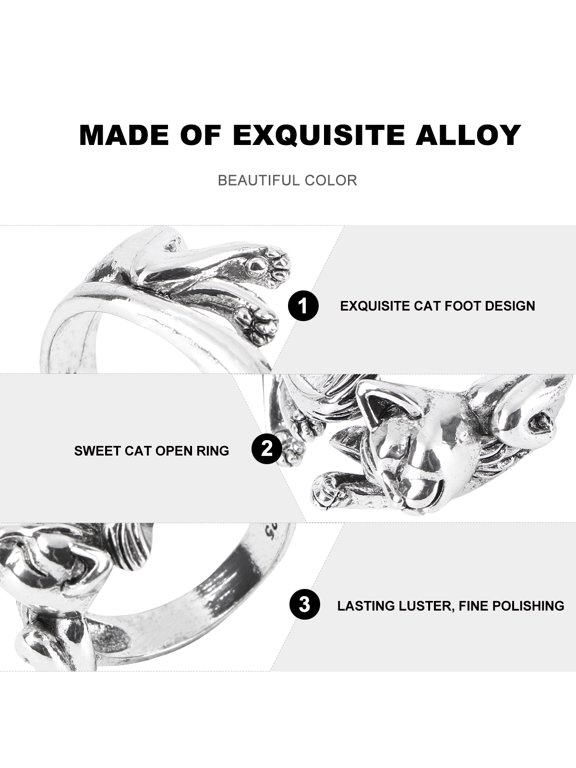 1PC Finger Rings Alloy Cat Totem Style for Women Daily Wear